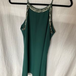 Emerald green cocktail dress